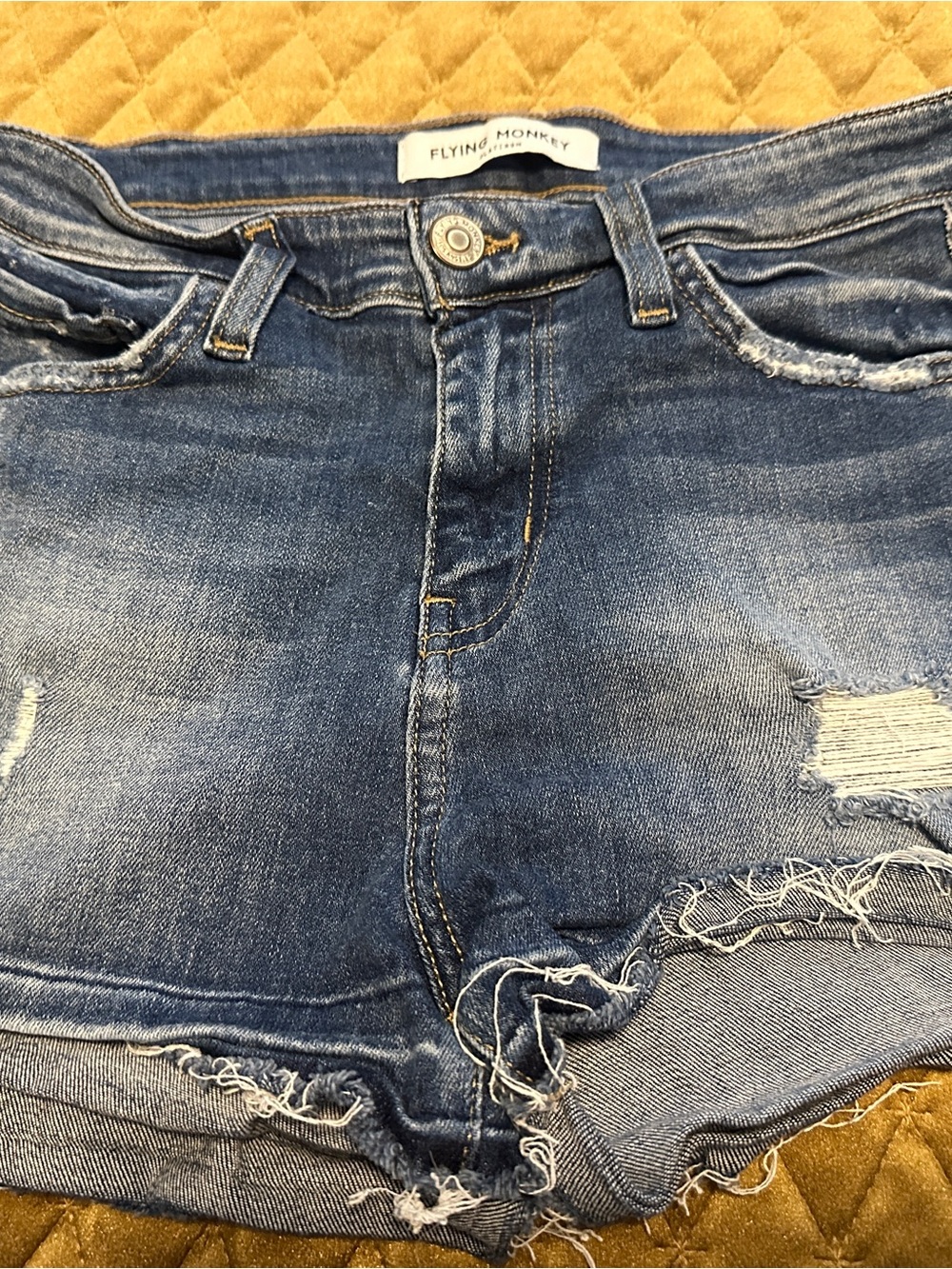 2 Pairs Denim Shorts - Flying Monkey 25 and Sneak Peek small